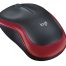 Logitech M185 bežični optički miš, crvena