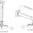 Manhattan stropni nosač projektora, do 20 kg