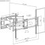 Manhattan TV nosač zidni 60"-120" do 120kg, crni
