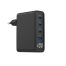 Gembird 4-port 100W GaN USB fast charger, LCD, black