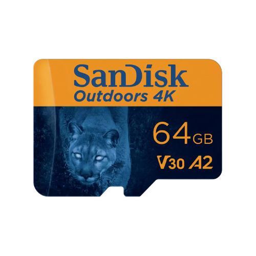 SanDisk Outdoors 4K microSD with Adapter - 64GB
