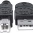 Manhattan kabel USB-A/USB-B M/M,za printer,5m,crni
