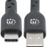 Manhattan kabel USB-C, M/M, 2.0 Type-C, 3m, crni