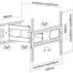Manhattan TV nosač zidni 37"-70", do 50kg, crni