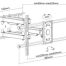 Manhattan TV nosač zidni 37"-90" do 75kg, crni
