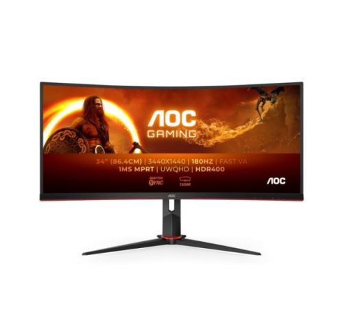 AOC LCD 34" curved, VA, 4ms, 180 Hz