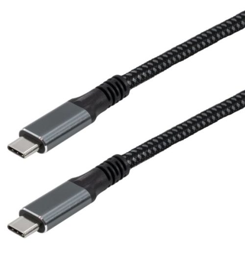 Transmedia USB C 3.2 cable with E-Marker chip, 1m