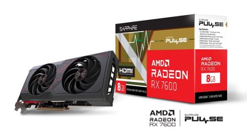 Sapphire Pulse RX 7600 Gaming OC, 8GB GDDR6