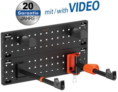 Transmedia Bike wall mount vertical horizontal, Tire width up to 45 mm, load up to 30 kg