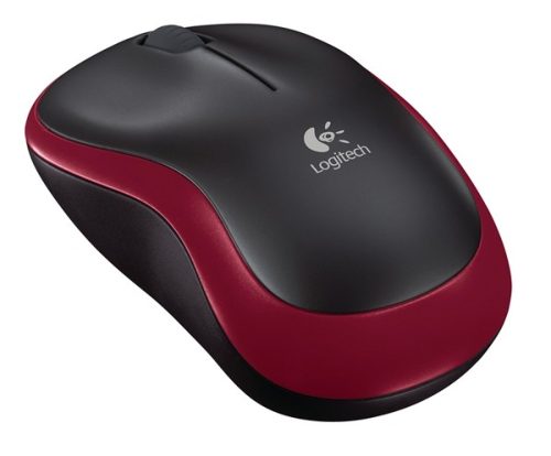 Logitech M185 bežični optički miš, crvena