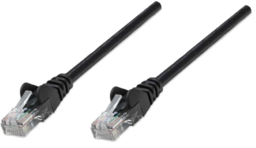 Intellinet Cat6, CCA, U/UTP, PVC, RJ45, 5m, crni