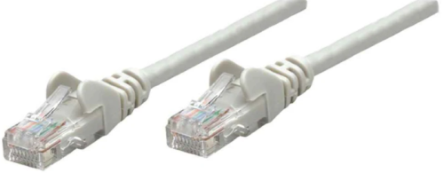 Intellinet Cat6, CCA, U/UTP, PVC, RJ45,0.25m, sivi