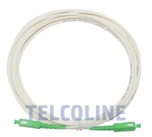 NFO Patch cord, SC APC-SC APC, Singlemode 9 125, G.657B3, Simplex, 3m, LSZH, White