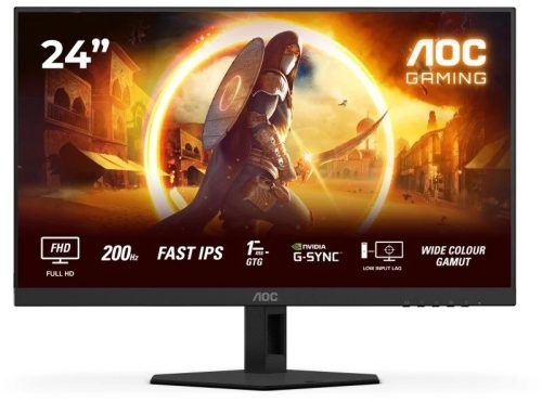 AOC 24G4HRE 24", 2xHDMI, DP, 200Hz, 1ms, zvuč.