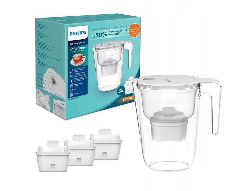 Philips vrč 3 filtera za vodu AntiscaleAWP2943WHT3