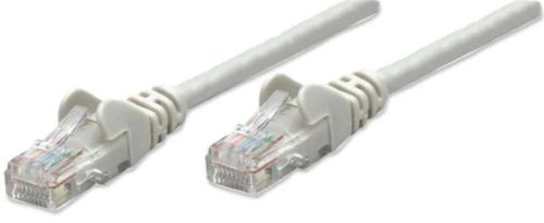 Intellinet Cat6, CCA, U/UTP, PVC, RJ45, 0.5m, sivi