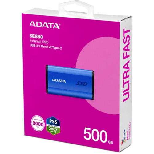 ADATA Ex SSD SE880, R2000/W2000, 500GB, U3.2, plav