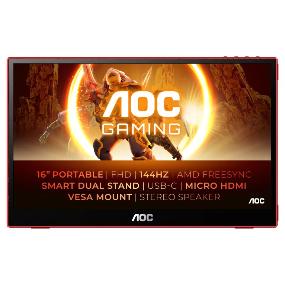 AOC 16G3, 15,6", USB-C, 144Hz, FreeSync, microHDMI