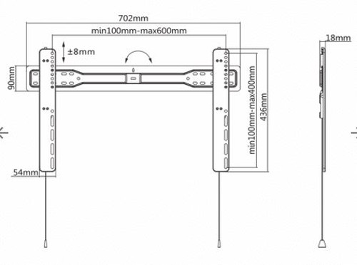 SBOX nosač PLB-5746F, 37 - 70", do 35kg, 600x400