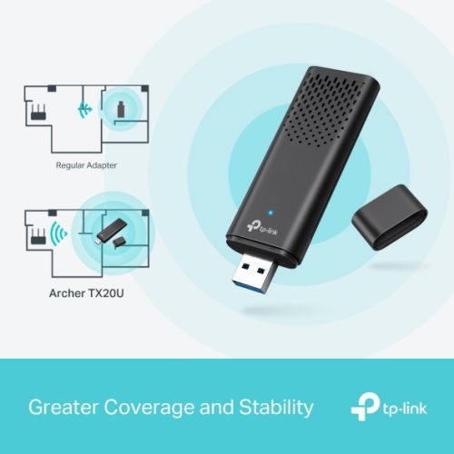 TP-Link Archer TX20U, AX1800 Dual Band Wi-Fi 6 USB