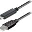 Transmedia USB type C plug - USB 2.0 type A plug 1,0m