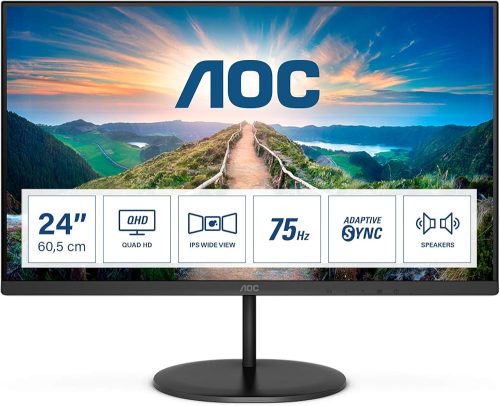 AOC Q24V4EA 23,8", QHD, HDMI, DP, 100Hz, zuvč.