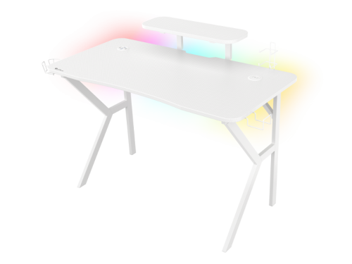 Genesis Holm 320 RGB, gaming stol, bijeli