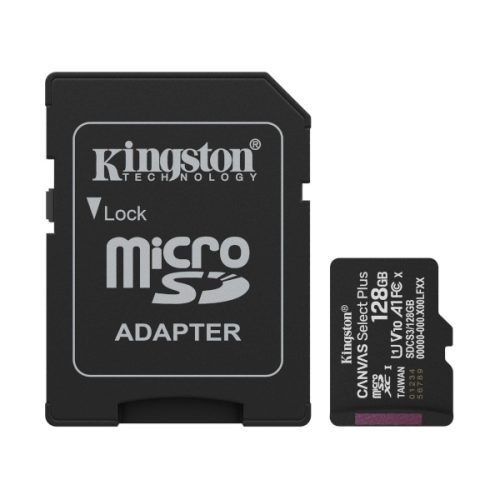 Kingston microSD, Canvas Select Plus, R150, 128GB