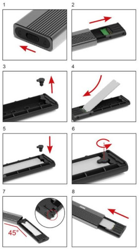 Port kućište za M.2 NVMe SSD disk