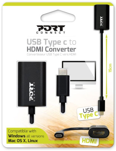 Port adapter USB-C M -> HDMI F