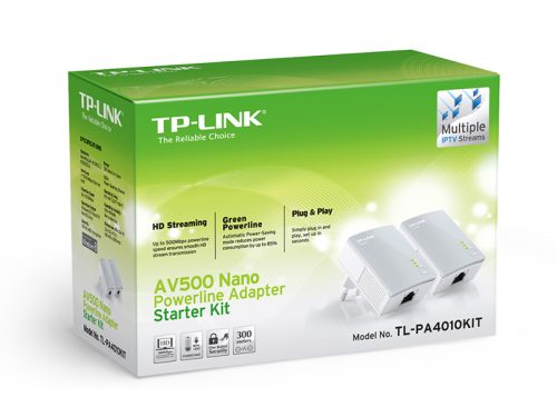 TP-Link PA4010 KIT, 500Mbps powerline starter kit