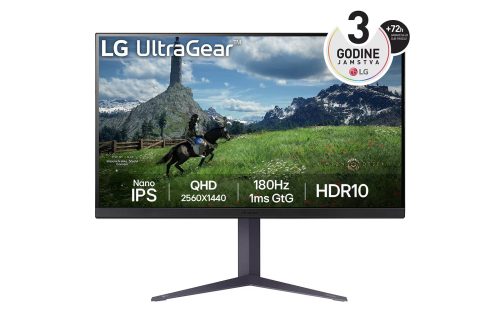 LG 32GS85Q 31,5", QHD, 2xHDMI, DP, USB, HAS, 180Hz