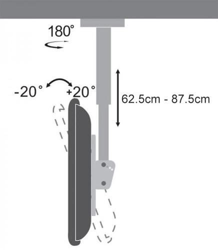 SBOX nosač za monitor, 23" do 43", do 30kg