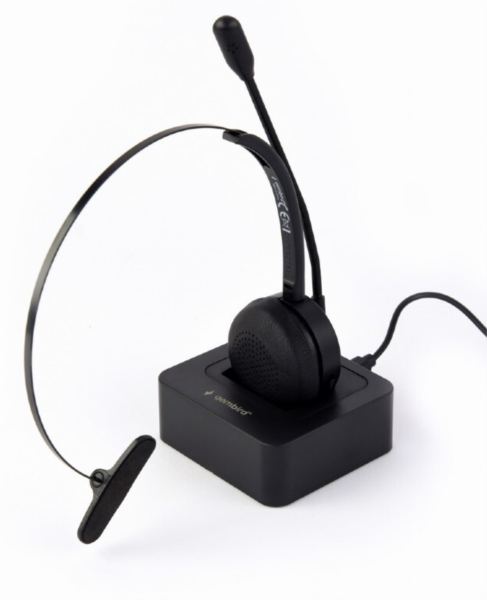 Gembird BT call center headset, mono, black