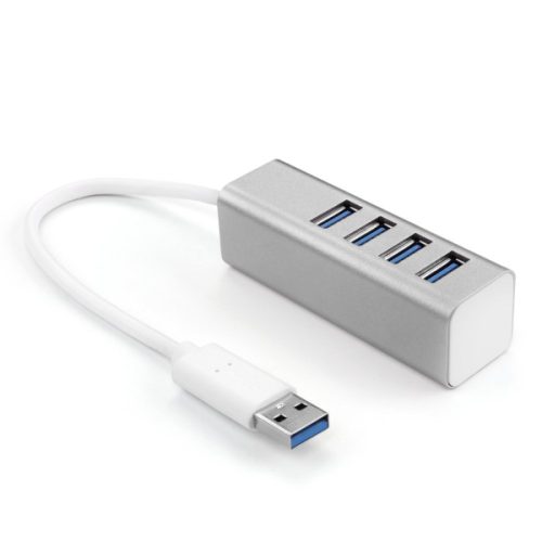 Asonic 4port USB 3.0,Tip A,aluminijsko kuć. sivo