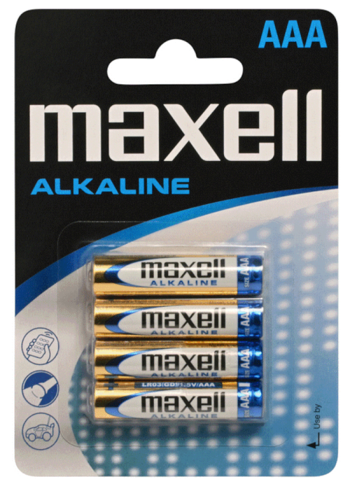 Maxell alkalne baterije LR-3/AAA, 4 komada