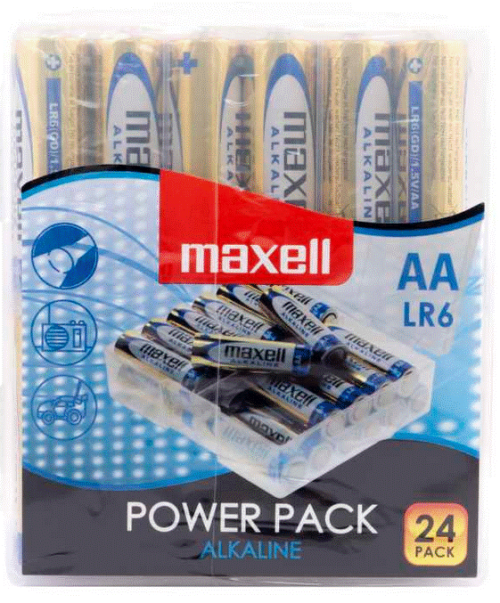 Maxell alkalne baterije LR-6/AA, 24 komada, box