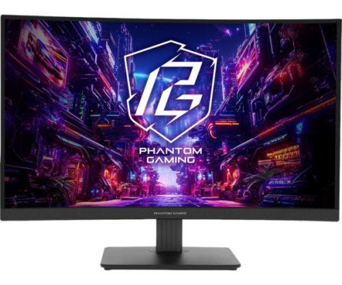 ASRock Gaming Monitor PG27QRT1B, 27", QHD, VA, 180Hz, 1ms, Curved