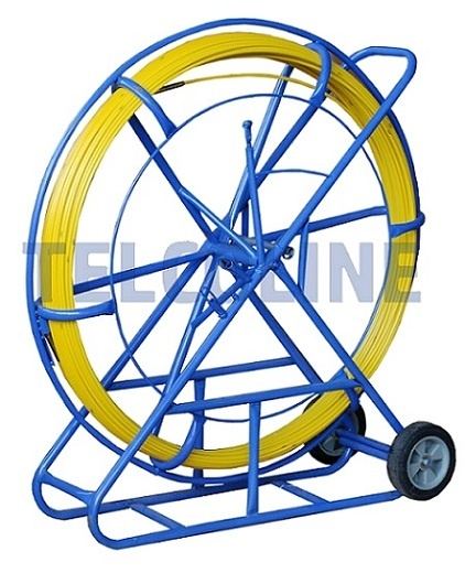 NFO Fiberglass (FRP) remote control for pulling cables, 8mm, 150m, yellow