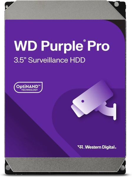 Western Digital 12 TB 3,5" HDD, 7200 RPM, WD Purple Pro, 512MB