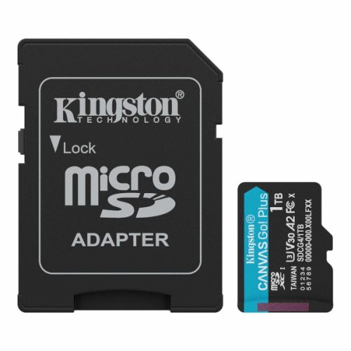 Kingston microSD, Canvas Go! Plus,R200/W160, 1TB