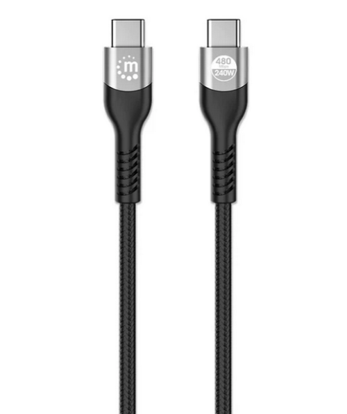 Manhattan kabel USB-C, M/M, PD3.1,240W,480Mbps,2m