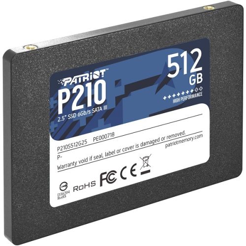 Patriot SSD P210 R520/W430, 512GB, 7mm, 2.5"