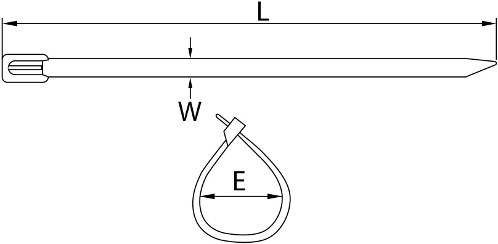 Metalne kabelske vezice 4,6 x 500mm, 25 kom