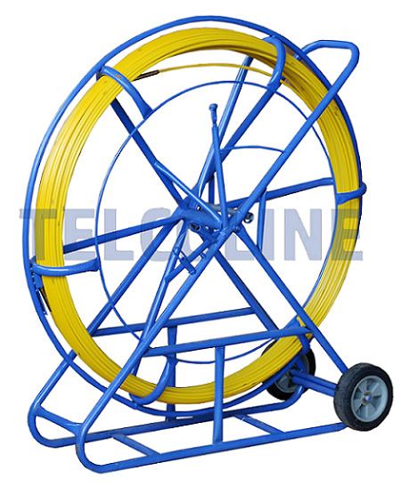 NFO Fiberglass (FRP) remote control for pulling cables, 10mm, 200m, yellow