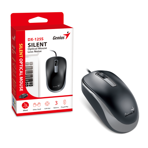 Genius DX-125S, optički miš, silent, USB