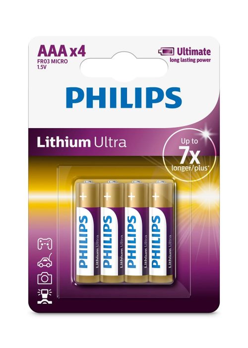 Philips Lithium ultra baterije AAA, 4 komada