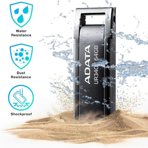 ADATA UR340, 64GB, USB3.2 crni-metal