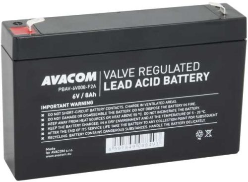 Avacom UPS baterija 6V 8Ah F2