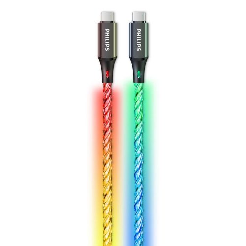 Philips UBS-C na USB-C party kabel, 1m, 3A, RGB